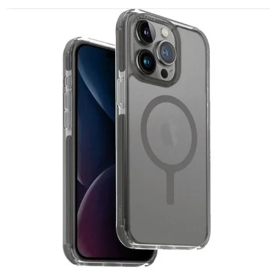 Cover Iphone 15 Pro Max Hybrid Magclick Charging Combat Uniq - Frost Grey